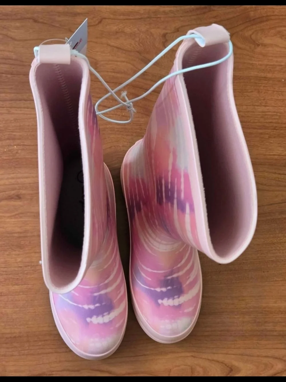 Cat & Jack Rain Pink Boots New Size 1 Big Kid, New